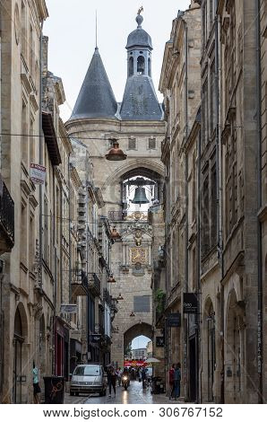 Bordeaux, France - September 9, 2018: La Grosse Cloche (great Bell15th Century), The Second Remainin