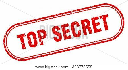 Top Secret Square Grunge Isolated Stamp. Top Secret Sign