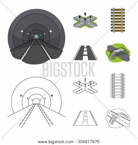 Vector Design Of Road And Street Logo. Set Of Road And Highway Vector Icon For Stock.