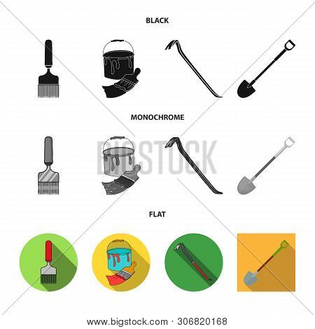Isolated Object Of Tool And Construction Icon. Set Of Tool And Carpentry Vector Icon For Stock.
