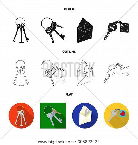 Vector Design Of Key And Protection Icon. Set Of Key And Security Vector Icon For Stock.