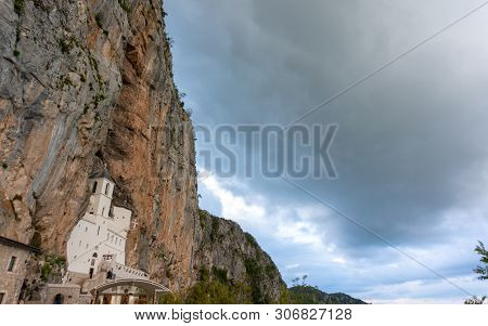 Monastery Of Ostrog Is A Monastery Of Serbian Orthodox Church Placed Against An Almost Vertical Rock