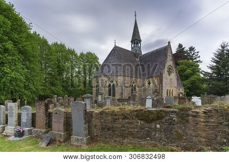 Luss , Scotland - May 16 , 2019 : Luss Perish Church Stood On The Banks Of Loch Lomond In Argyll & B