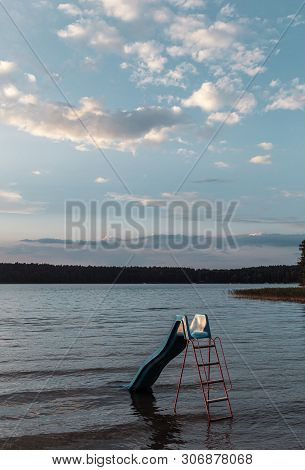 Beautiful View Of The Biale Lake, Poland In Hot Summer