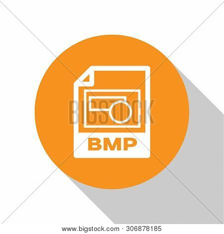 White Bmp File Document Icon. Download Bmp Button Icon Isolated On White Background. Bmp File Symbol