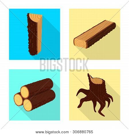 Vector Design Of Material And Nature Logo. Collection Of Material And Raw Stock Symbol For Web.