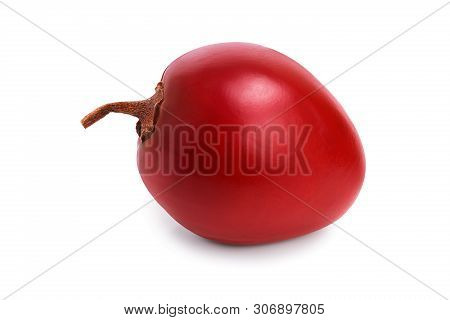 Fresh Tamarillo Fruit Isolated On White Background
