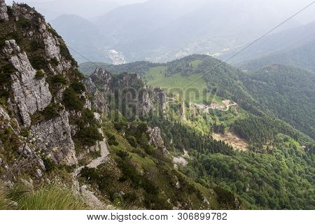 Pasubio Mountain In The Italian Alps In Spring