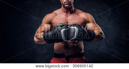 Man With Beautifully Muscular Body Is Ready For Fight, Swowing His Spectacular Hits.