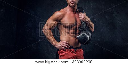 Man With Beautifully Muscular Body Is Ready For Fight, Swowing His Spectacular Hits.