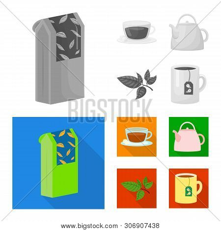 Vector Design Of Healthy And Floral Sign. Set Of Healthy And Gradient Vector Icon For Stock.
