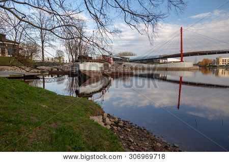 Jelgava Zemgale Latvija Latvia City River Landscape