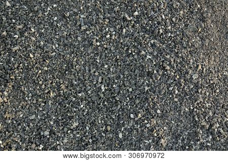Breakstone Background. Road Gravel. Gravel Texture. Crushed Gravel Background. Piles Of Limestone Ro