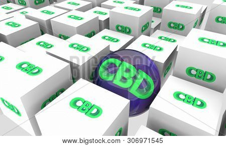 CBD Cannabidiol Hemp Marijuana Cannabis Best Choice 3d Illustration
