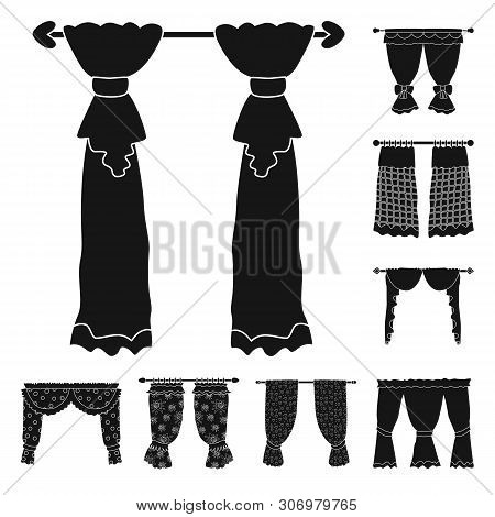 Isolated Object Of Garter And Blinds Logo. Collection Of Garter And Drapery Stock Symbol For Web.