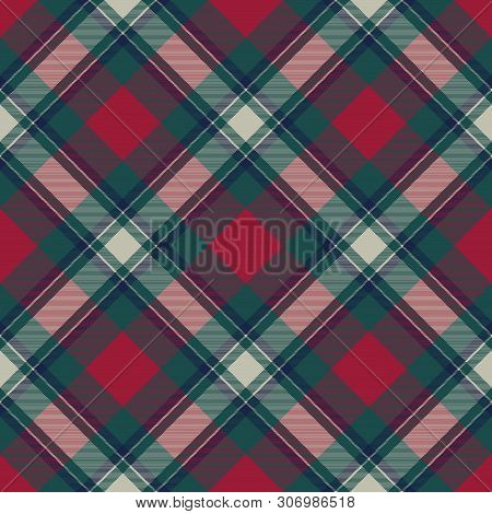 Abstract Background Check Fabric Texture Seamless Pattern. Flat Design. Vector Illustration.