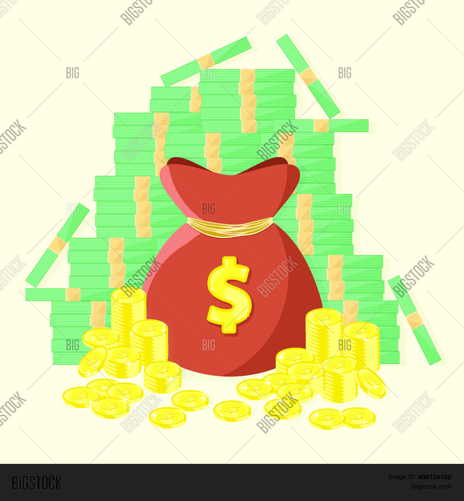 Money Bag Golden Vector & Photo (Free Trial) | Bigstock