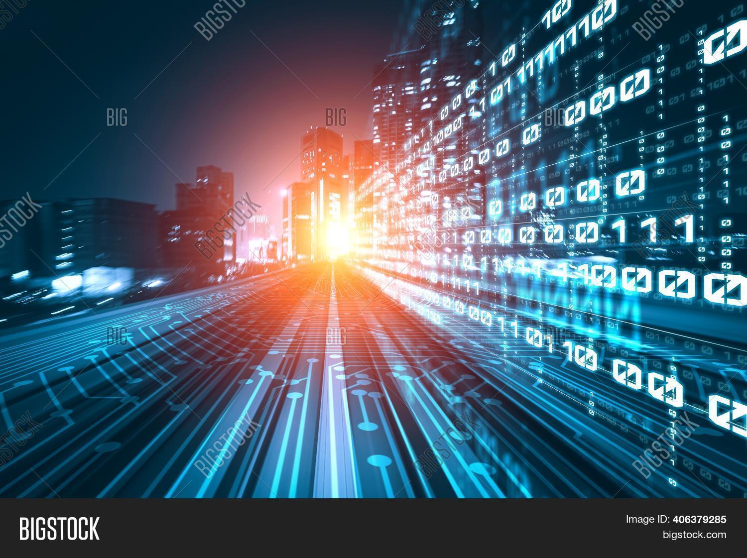 Digital Data Flow On Image & Photo (Free Trial) Bigstock