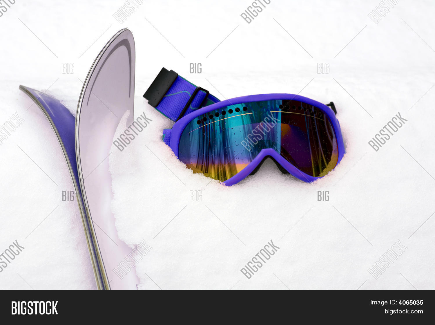 Pink Ski Goggles Skis Image & Photo (Free Trial) Bigstock