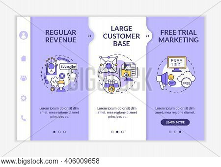 Software As Service Pluses For Developers Onboarding Vector Template. Large Customer Base. Constant 