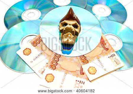 Piracy Copy Of Media On White