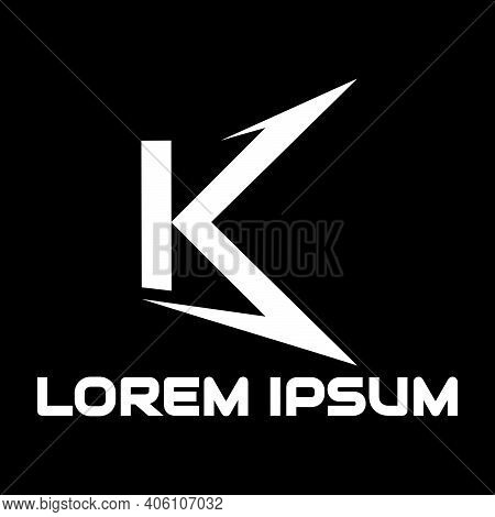 Creative, Simple And Elegant Initial Letter K Logo Template In Flat Design Monogram Illustration