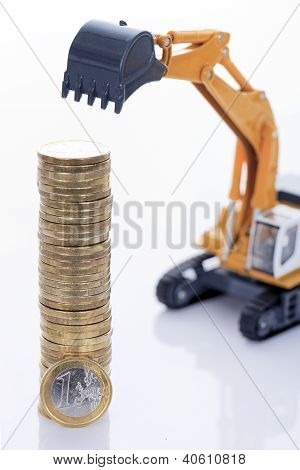Pièces en euro argent et Digger