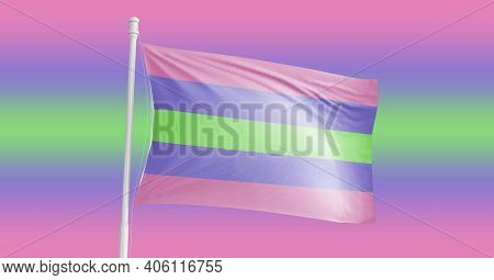 Trigender Pride Flag. Coming Out. Celebrated. Festival And Parade. Modern Minimal Design. Lgbt Symbo