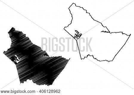 Burke County, North Carolina State (u.s. County, United States Of America, Usa, U.s., Us) Map Vector