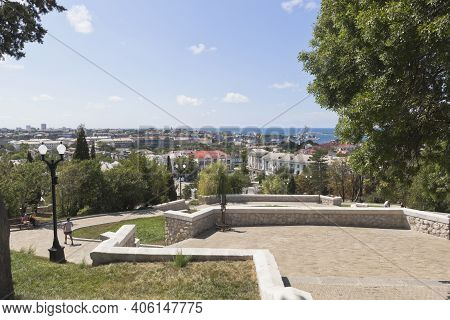 Sevastopol, Crimea, Russia - July 27, 2020: Observation Deck On The Main Staircase Of The Memorial C