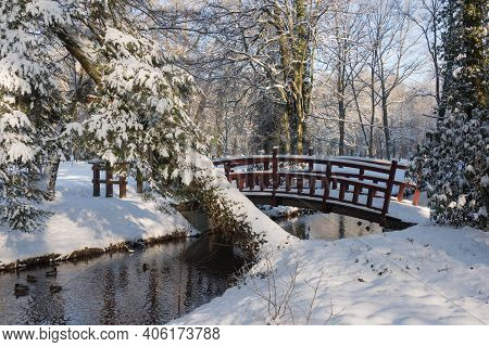 The Town Of Iłowa In Western Poland. There Is A Historic, Revitalized, Historic Park In The Center O