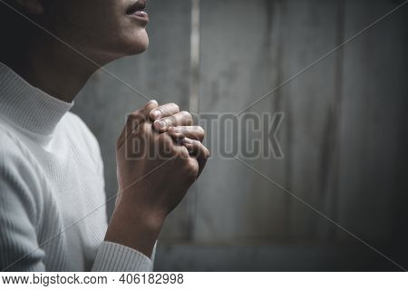 Praying Hands. Eucharist Therapy Bless God Helping Repent Catholic Easter Lent Mind Pray. Christian 