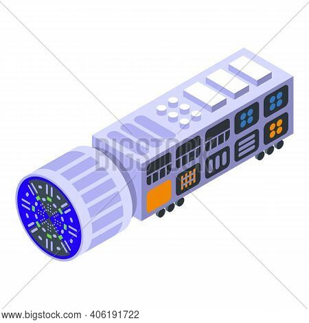 Tunnel Drilling Icon. Isometric Of Tunnel Drilling Vector Icon For Web Design Isolated On White Back