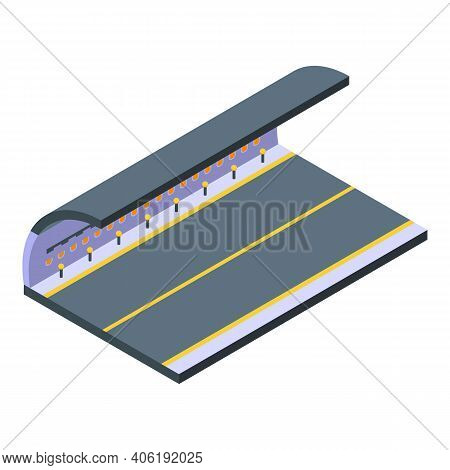 New Road Tunnel Icon. Isometric Of New Road Tunnel Vector Icon For Web Design Isolated On White Back