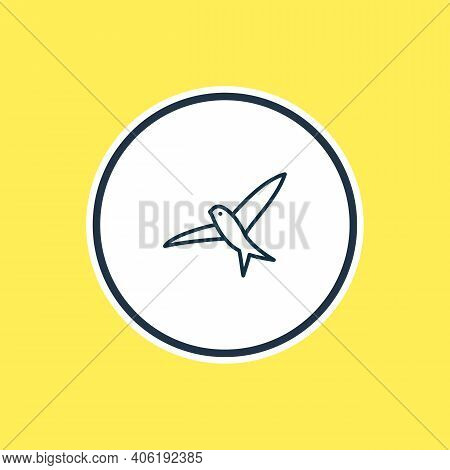 Vector Illustration Of Swift Icon Line. Beautiful Zoology Element Also Can Be Used As Swallow Icon E