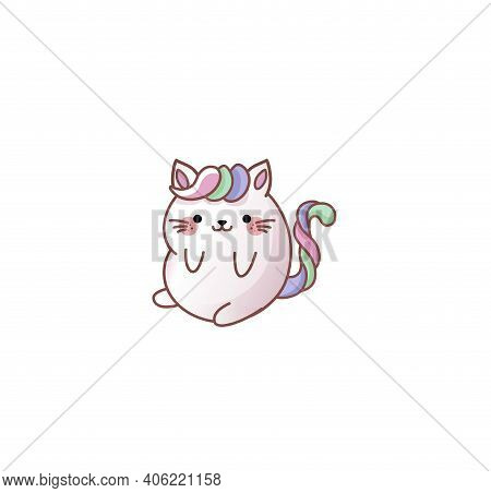 Cat Kitty Kawaii Chibi Style Emoji Character Sticker Emoticon Smile Emotion For Mascot