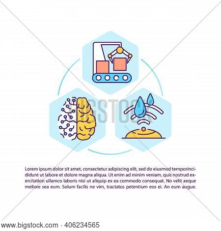 Digital Manufacturing Concept Icon With Text. Integration Into Cyber-physical Systems Ppt Page Vecto