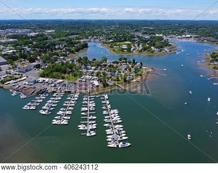 Danvers Liberty Marina Aerial View At 130 Water Street At Crane River And Waters River In City Of Da