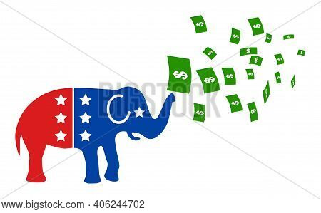 American Stimulus Money Inflation Icon With Flat Style. Isolated Vector American Stimulus Money Infl