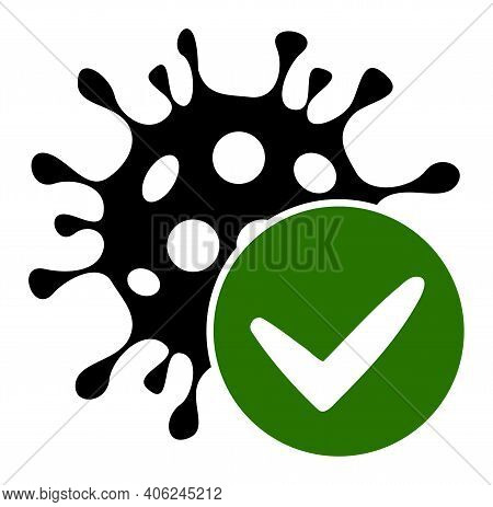 Confirmed Coronavirus Icon With Flat Style. Isolated Vector Confirmed Coronavirus Icon Illustrations