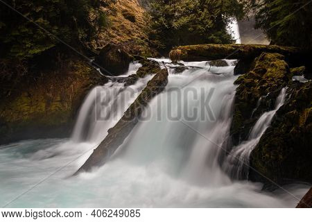 Waterfalls On Mackenzie River In The Cascades In Oregon