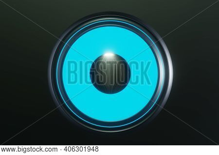 Abstract Wall Of Neon Glowing Concert Sound Speaker Guitar Amps 3d Rendering