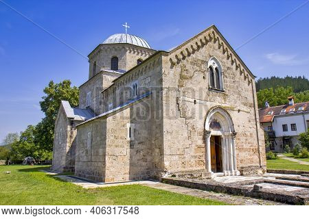 Old Medieval Monastery Gradac In Serbia, Xiii Century
