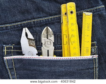 Tools und Jeans Tasche