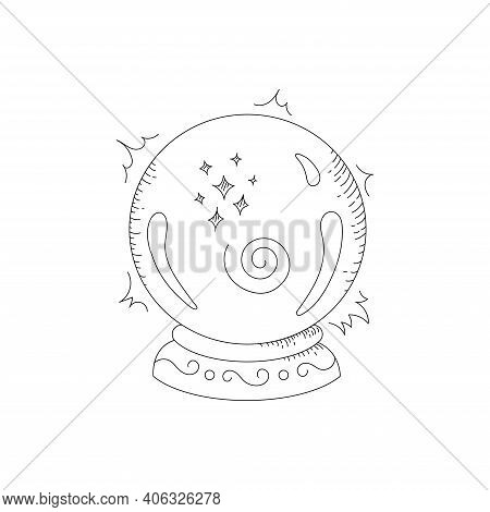 Vector Stock Illustration Of Crystal Ball. Ball Of Fortune. Magic Illustration.