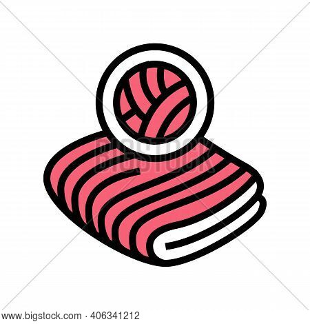 Velvet Fabric Color Icon Vector. Velvet Fabric Sign. Isolated Symbol Illustration