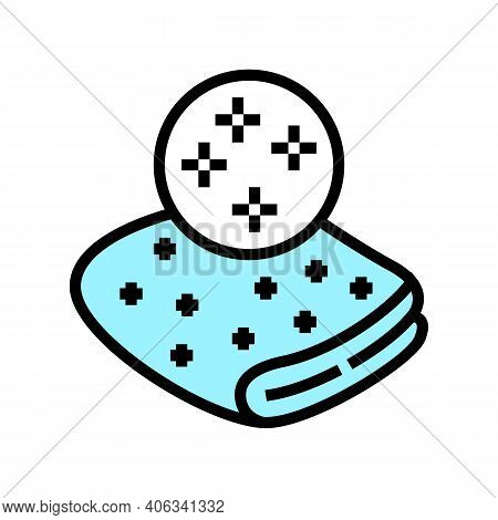 Silk Fabric Color Icon Vector. Silk Fabric Sign. Isolated Symbol Illustration