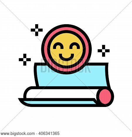 Textile Roll Color Icon Vector. Textile Roll Sign. Isolated Symbol Illustration
