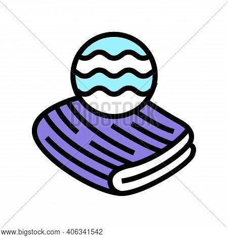 Velveteen Fabric Color Icon Vector. Velveteen Fabric Sign. Isolated Symbol Illustration