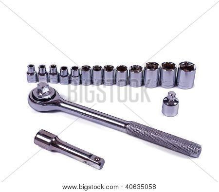 metrische Socket set mit SchraubenschlÃ¼ssel